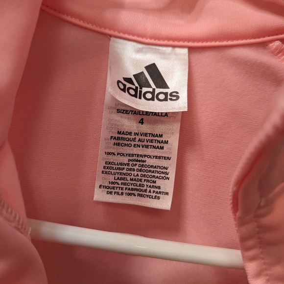 🩷 Adidas Girls Track Jacket, size 4, NWOT - Picture 3 of 4